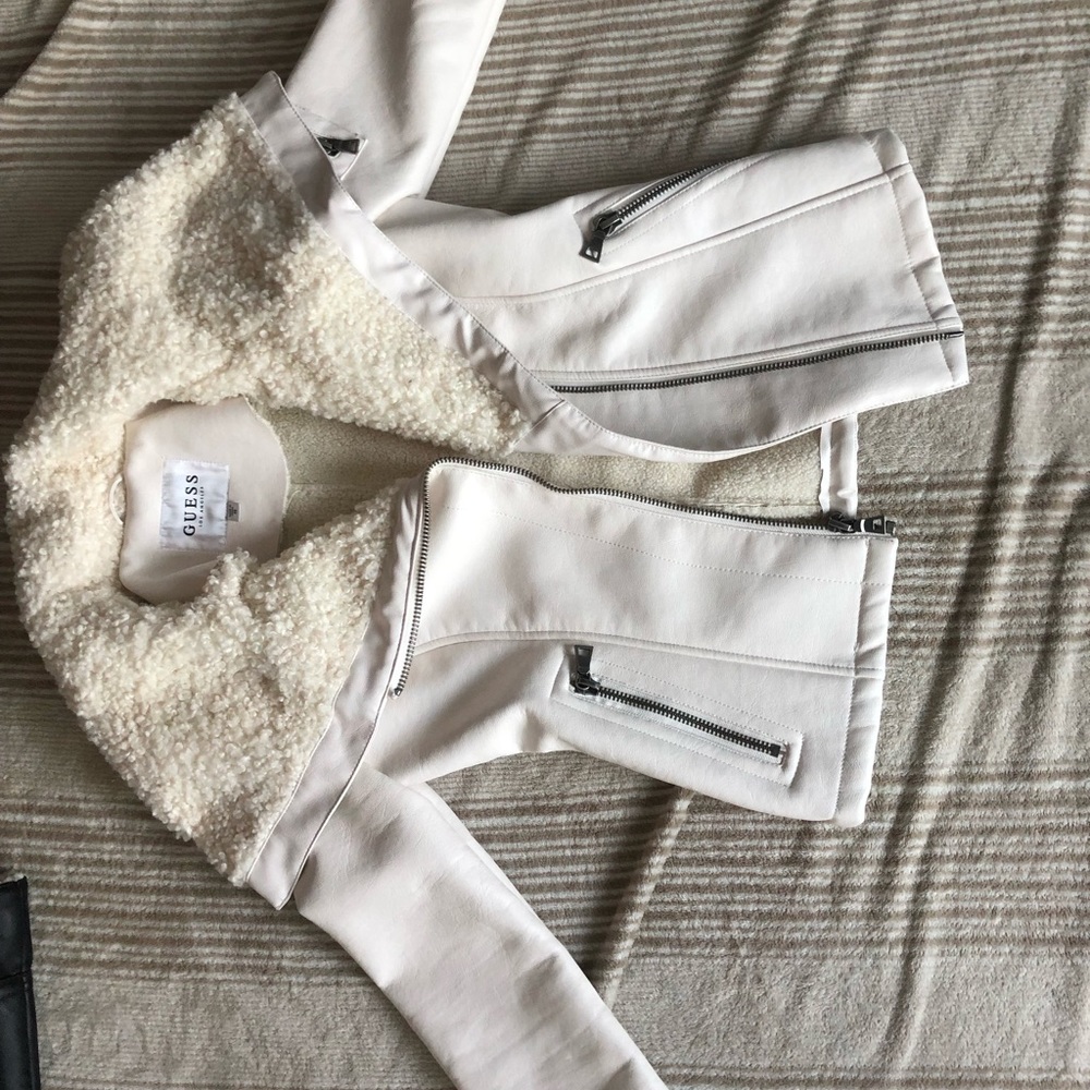 Leather jacket- GUESS